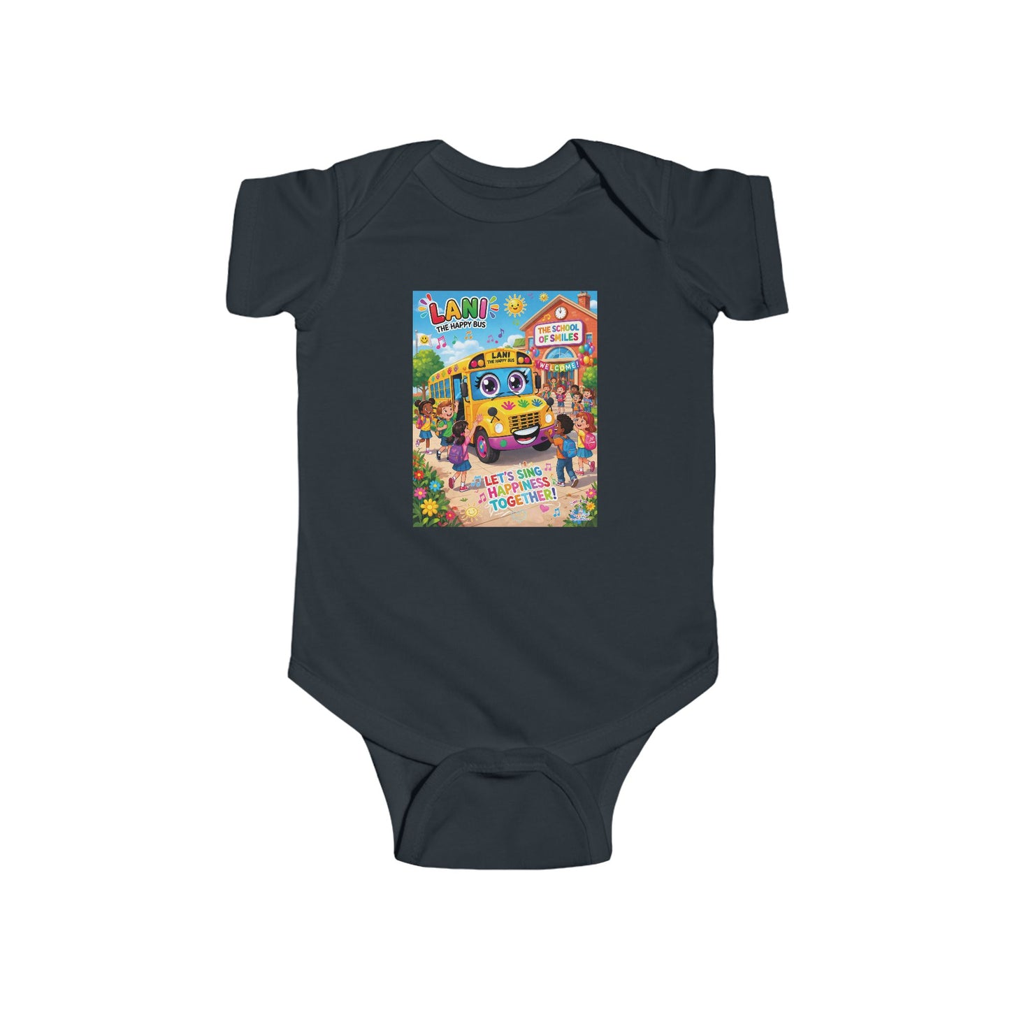 Lani™ Infant Fine Jersey Bodysuit – "Let's Sing Happiness Together!" Graphic