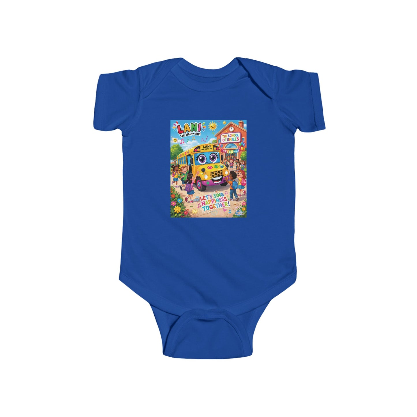Lani™ Infant Fine Jersey Bodysuit – "Let's Sing Happiness Together!" Graphic