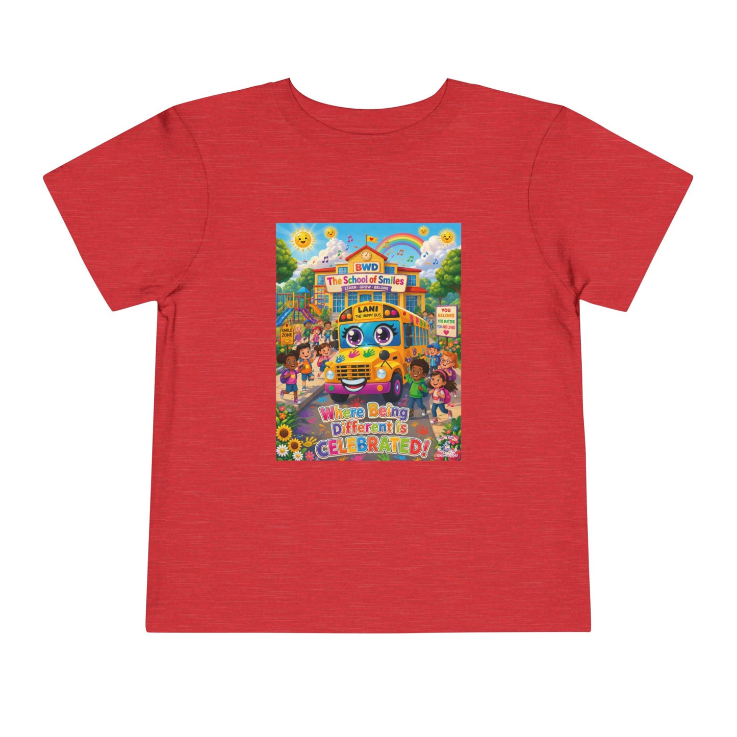 Lani™ Toddler Short Sleeve Tee – "Where Being Different is CELEBRATED!" Graphic Shirt