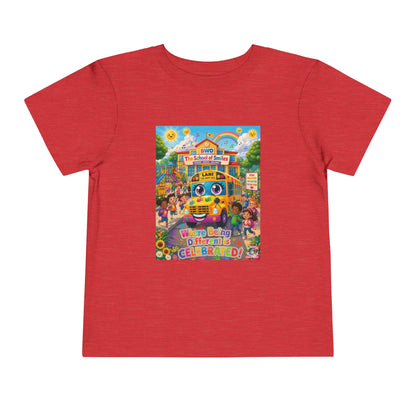 Lani™ Toddler Short Sleeve Tee – "Where Being Different is CELEBRATED!" Graphic Shirt