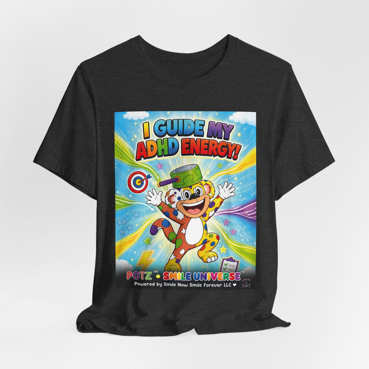 Potz™ Unisex Jersey Short Sleeve Tee – "I Guide My ADHD Energy!" Graphic Tee | Smile Universe Collection