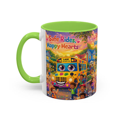 Lani™ Colorful Mug (11oz & 15oz) – "Safe Rides, Happy Hearts" Graphic