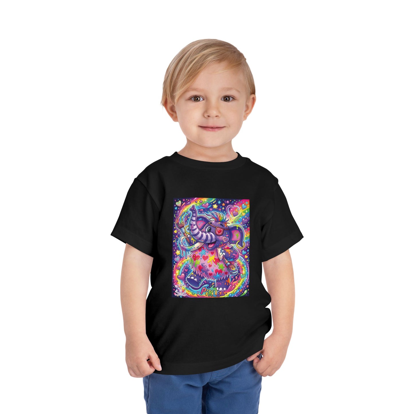 Piklez™ Toddler Short Sleeve Tee – "Magic Paint!" Graphic Shirt | Smile Universe Collection