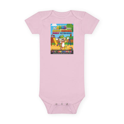 Potz™ Baby Short Sleeve Onesie® – "My ADHD Means Always Dreaming, Highly Determined" Graphic Bodysuit | Smile Universe Collection