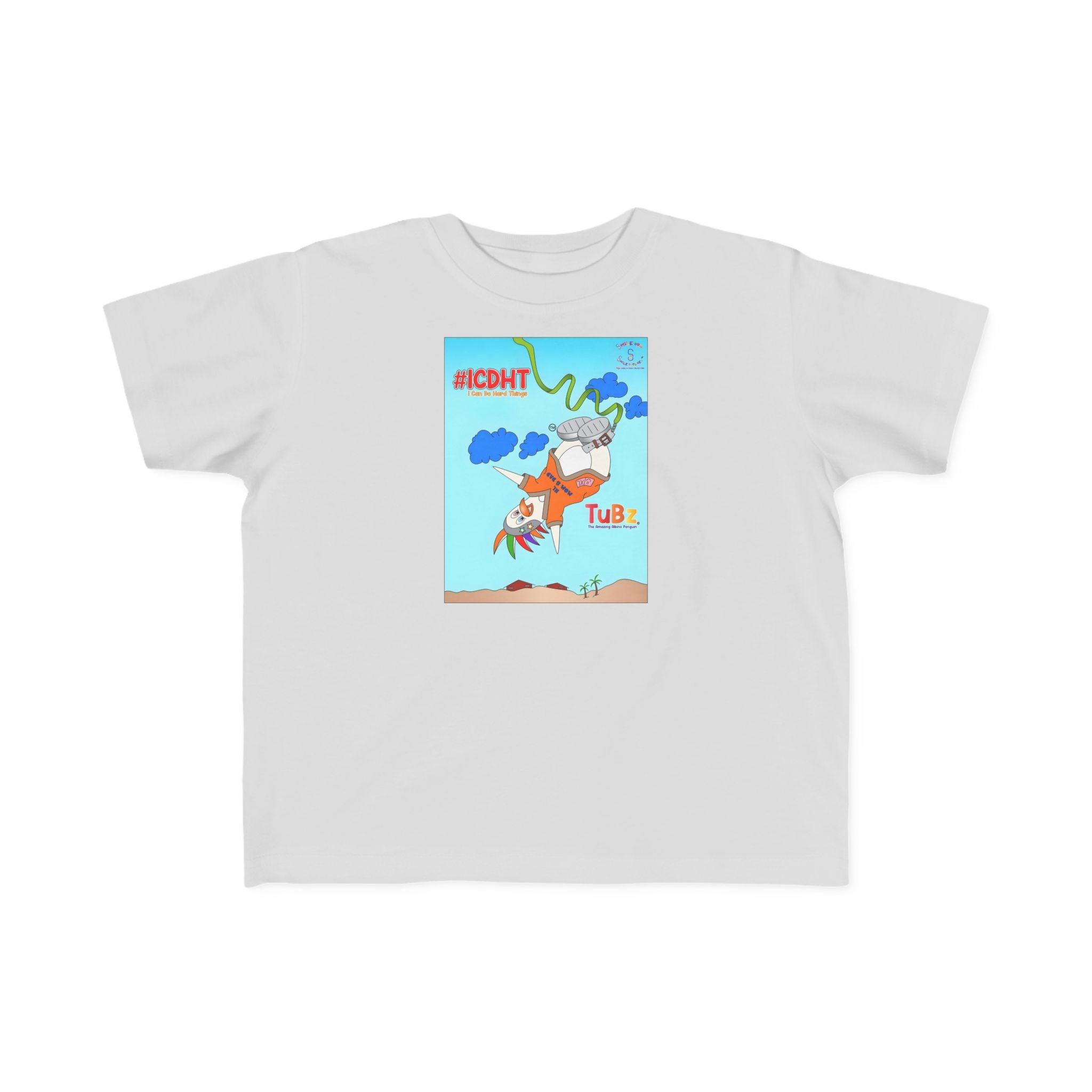 TuBz™ "I Can Do Hard Things" Toddler T-Shirt | Toddler's Fine Jersey Tee  - Positive Kids Graphic Tee