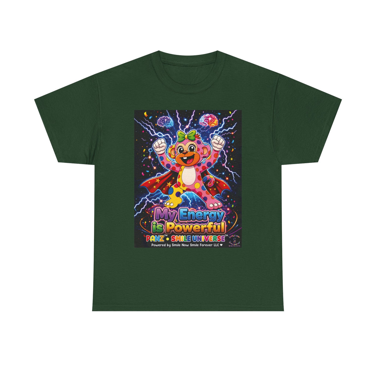 Panz™ Unisex Heavy Cotton™ Tee For Adult – "My Energy is Powerful" Graphic Tee | Smile Universe Collection