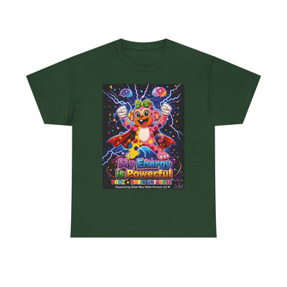 Panz™ Unisex Heavy Cotton™ Tee For Adult – "My Energy is Powerful" Graphic Tee | Smile Universe Collection