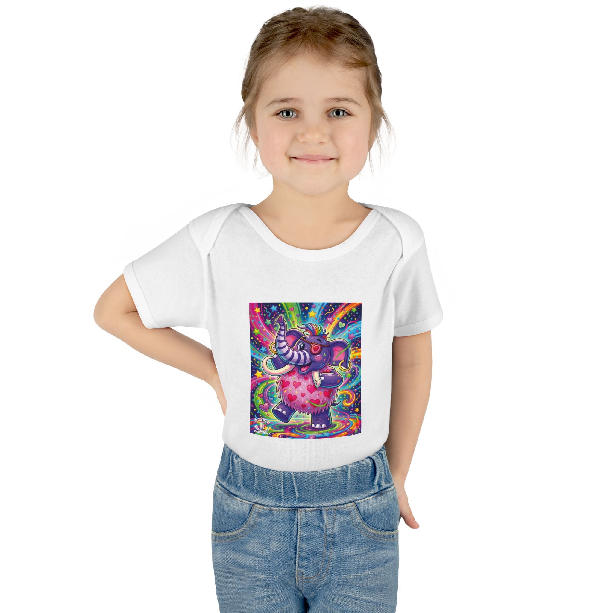 Piklez™ Infant Baby Rib Bodysuit – "Born to Celebrate!" Graphic | Smile Universe Collection