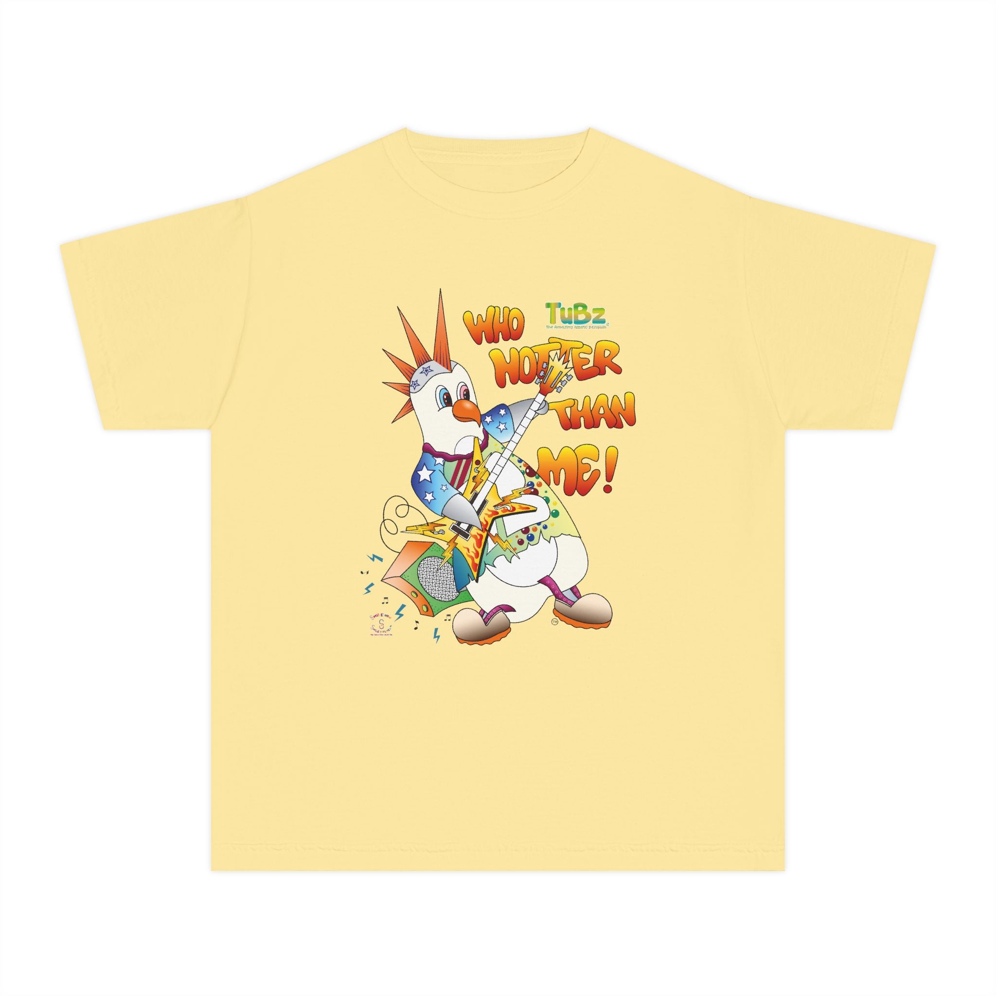 TuBz™ Rockstar Kids T-Shirt - "Who Hotter Than Me!" Graphic Tee | Smile Universe TuBz4Kidz Collection