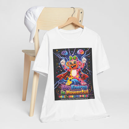 Panz™ Unisex Jersey Short Sleeve Tee For Adult– "My Energy is Powerful" Graphic Tee | Smile Universe Collection