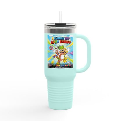 Potz™ Insulated Travel Mug 40oz – "I Guide My ADHD Energy!" Graphic Tumbler | Smile Universe Collection