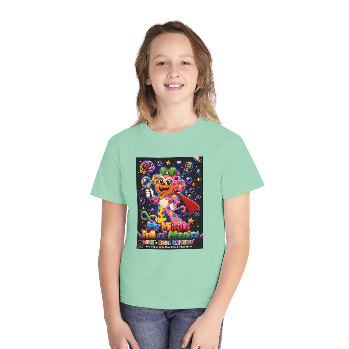 Panz™ Youth Midweight Tee – "My Mind is Full of Magic" Graphic | Smile Universe Collection