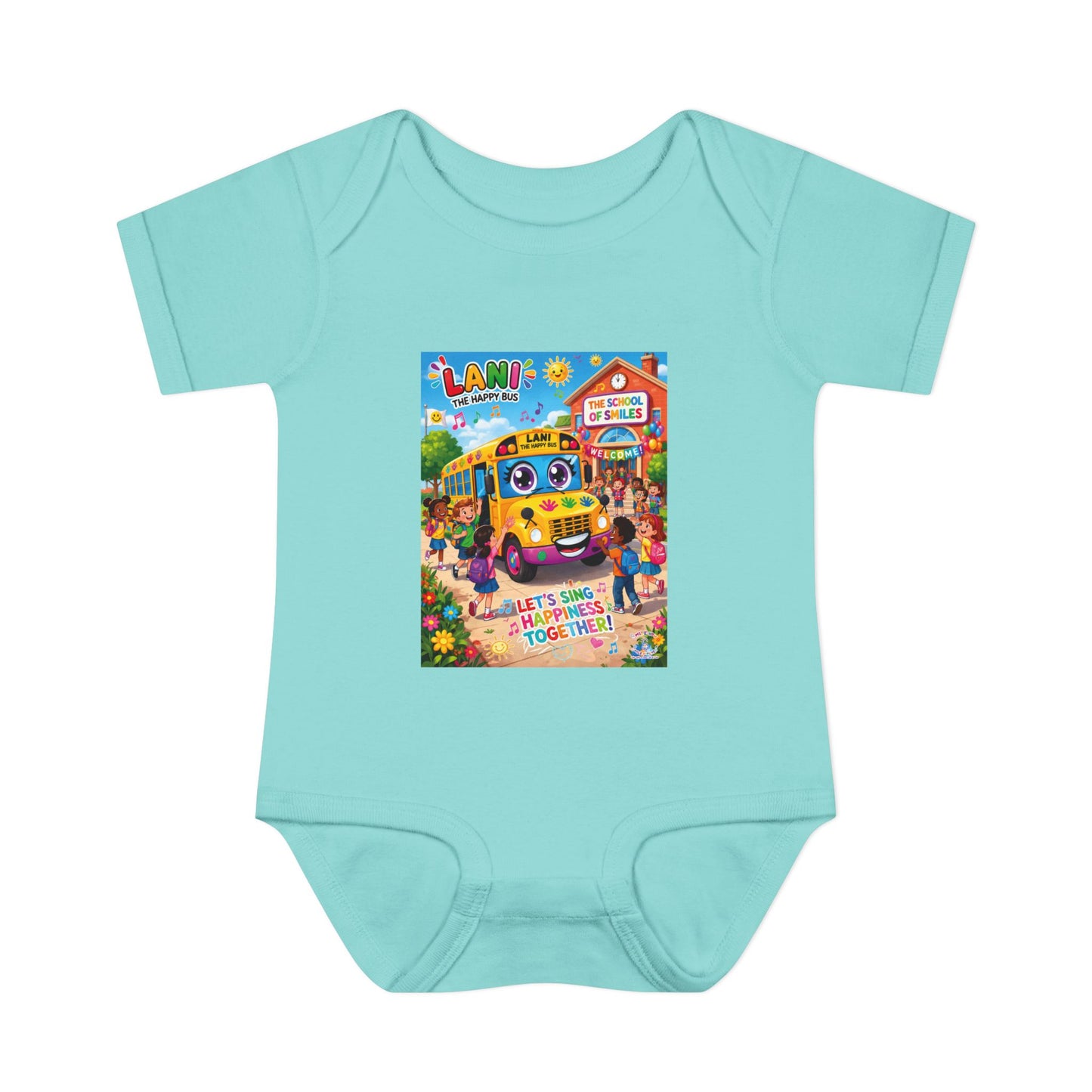 Lani™ Infant Baby Rib Bodysuit – "Let's Sing Happiness Together!" Graphic