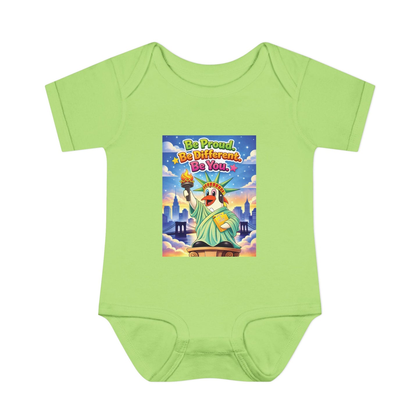 TuBz™ "Be Proud. Be Different. Be You." Infant Bodysuit - Inspirational Baby Onesie