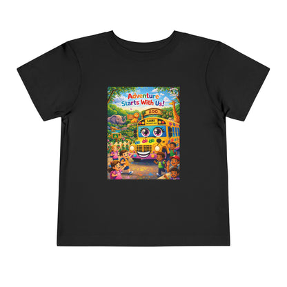 Lani™ Toddler Short Sleeve Tee – "Adventure Starts With Us!" Graphic