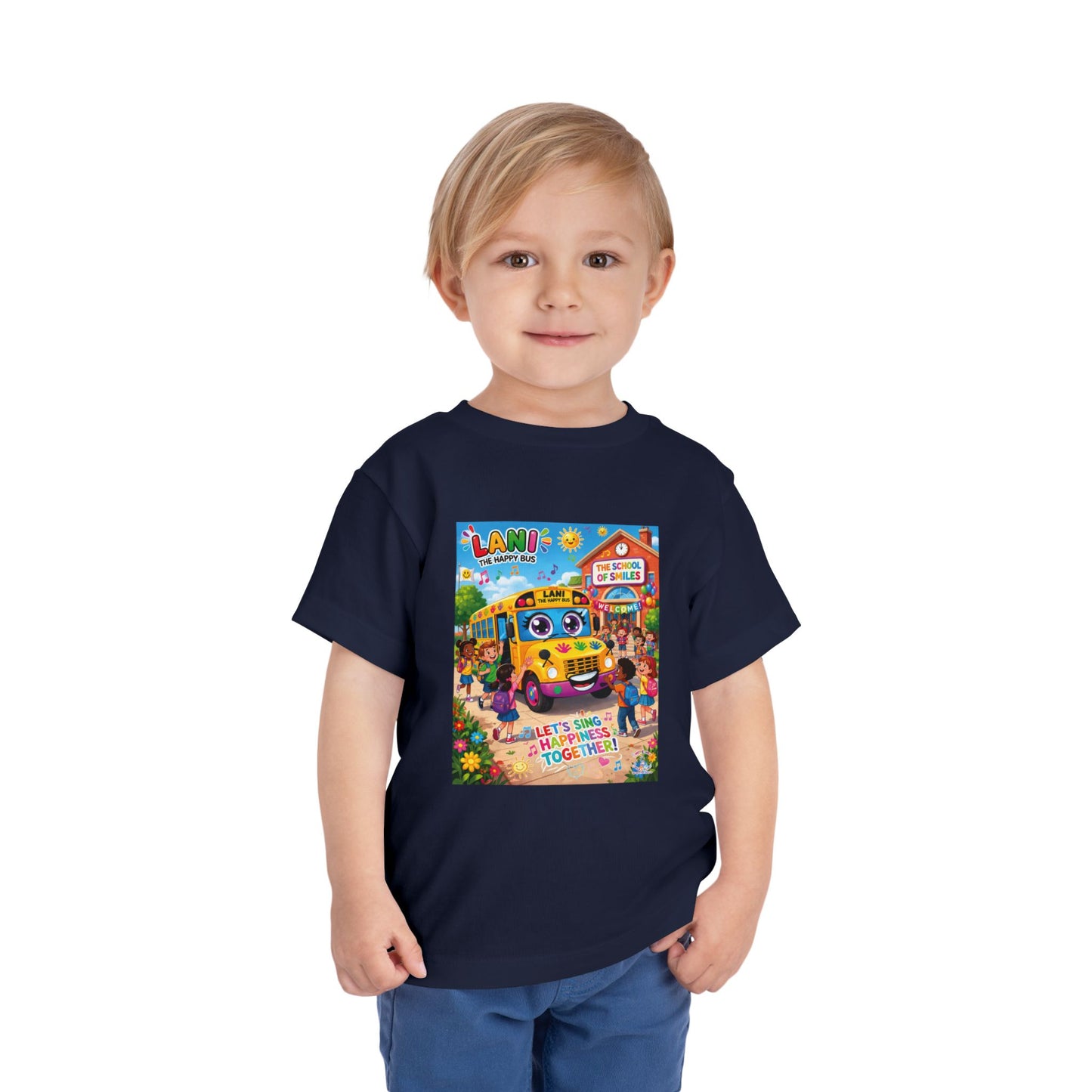 Lani™ Toddler Short Sleeve Tee – "Let's Sing Happiness Together!" Graphic