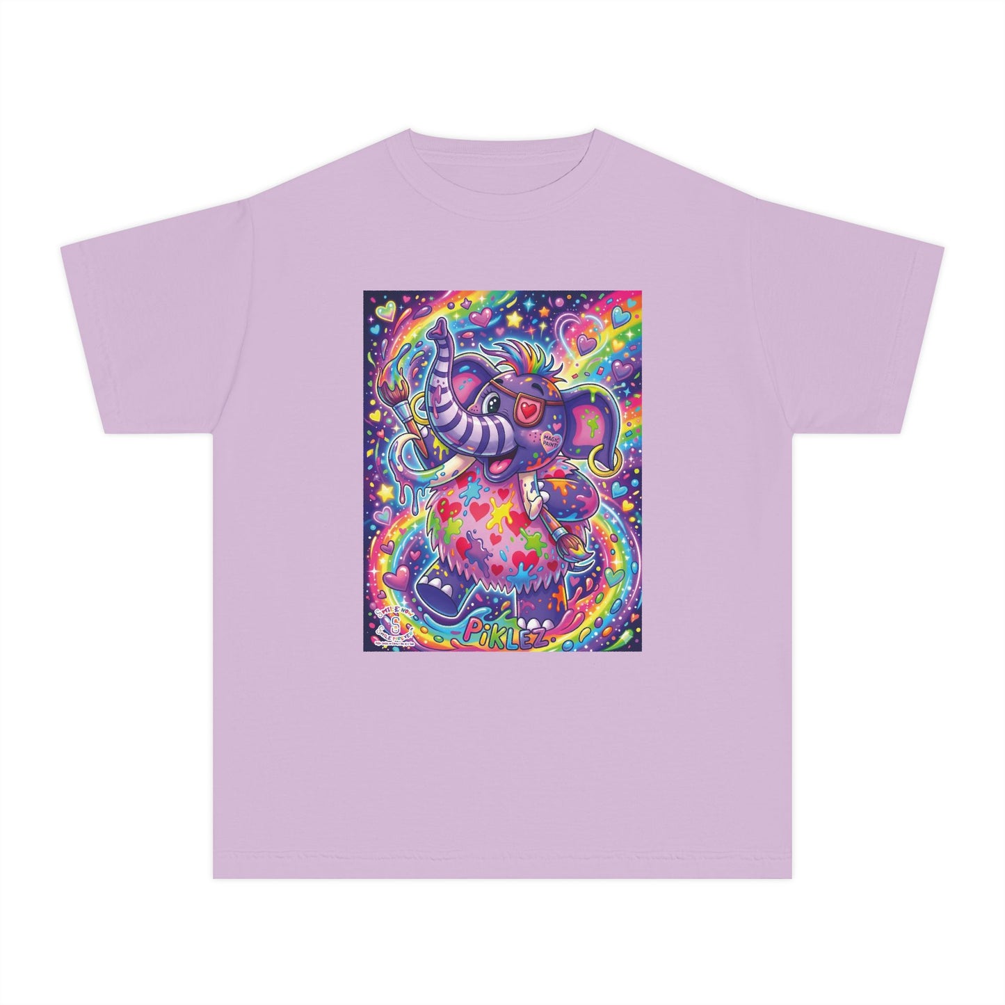 Piklez™ Youth Midweight Tee – "Magic Paint!" Graphic Shirt | Smile Universe Collection