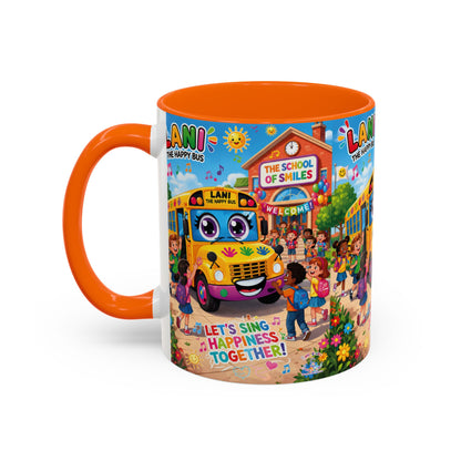 Lani™ Accent Coffee Mug (11oz & 15oz) – "Let's Sing Happiness Together!" Graphic