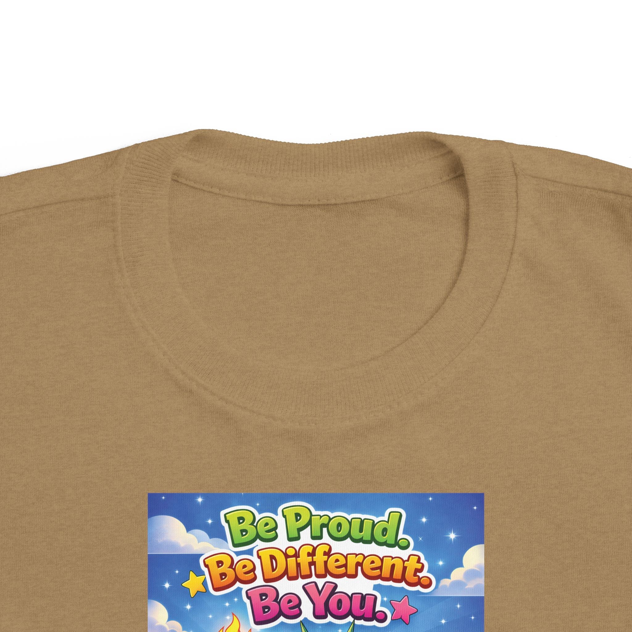 TuBz™ "Be Proud. Be Different. Be You." Kids T-Shirt - Inspirational Graphic Tee