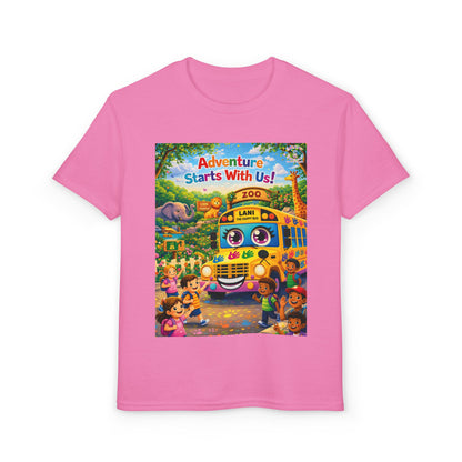 Lani™ Youth DryBlend® T-Shirt – "Adventure Starts With Us!" Graphic