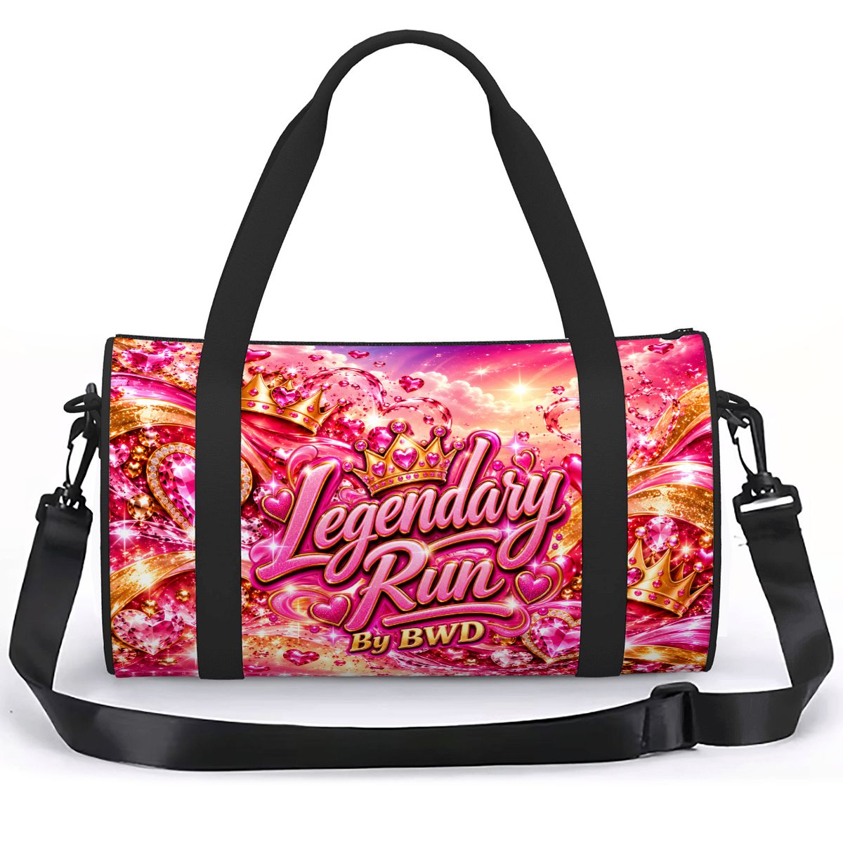 BWD Legendary Run™ AOP Mini Duffle Bag — Pink Royalty