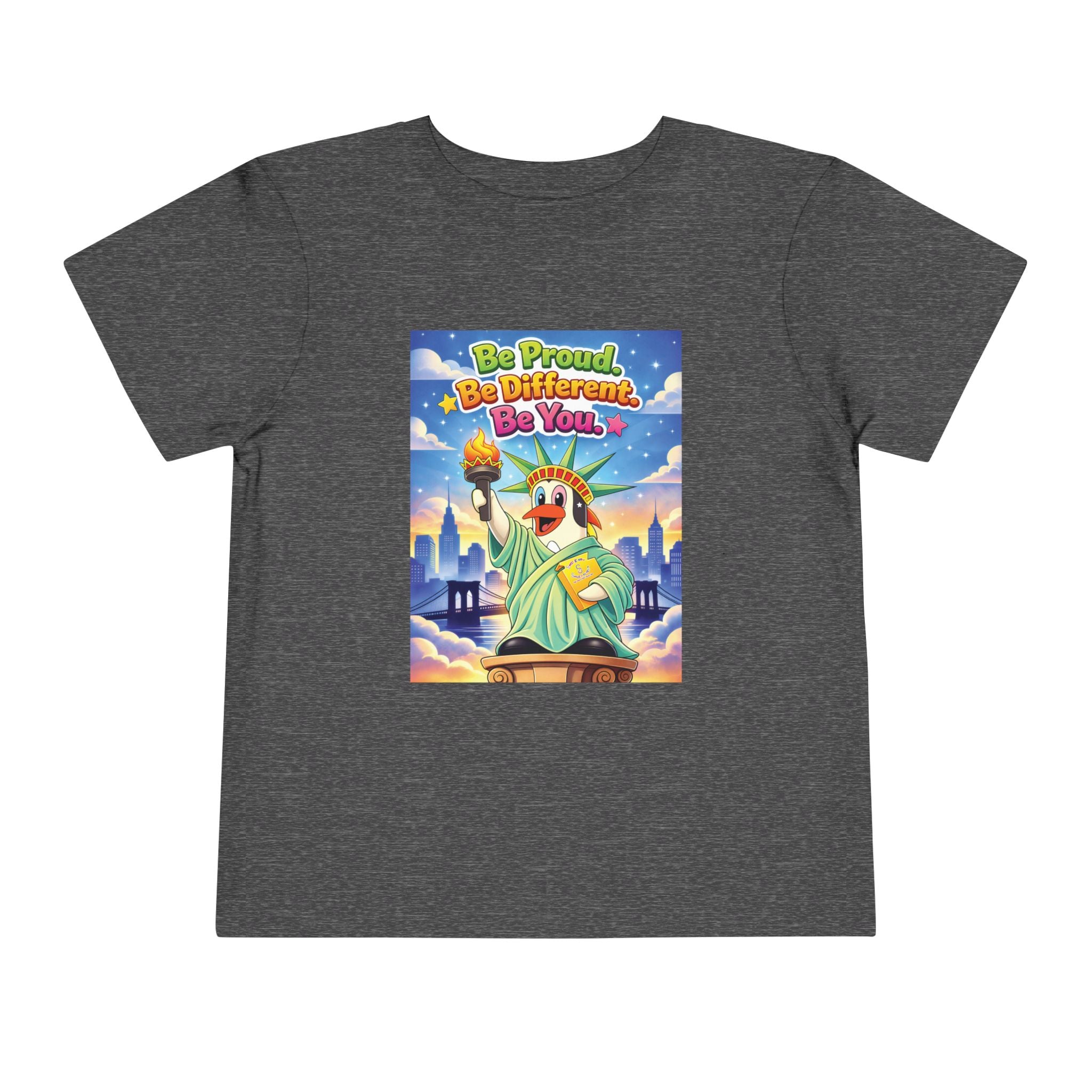 TuBz™ "Be Proud. Be Different. Be You." Toddler T- Shirt - Inspirational Kids Tee