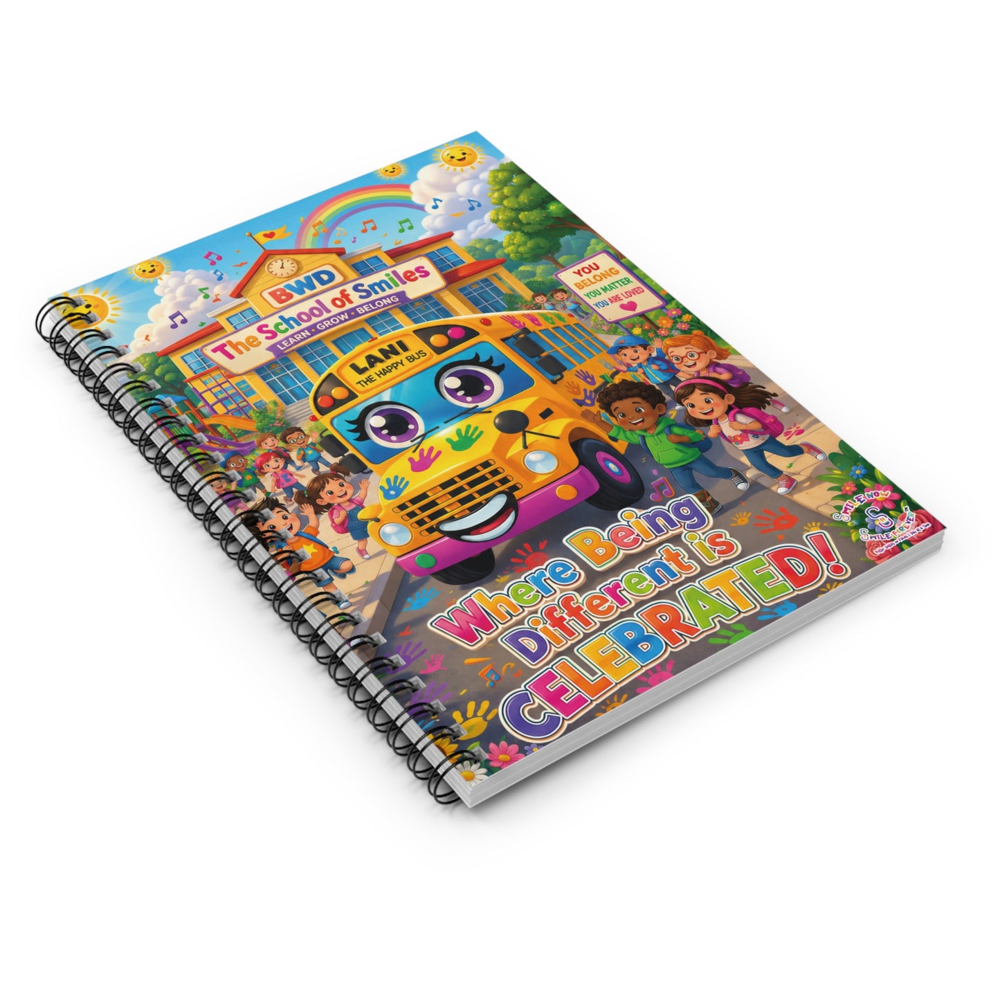 Lani™ Spiral Notebook – Ruled Line | "Where Being Different is CELEBRATED!" Graphic