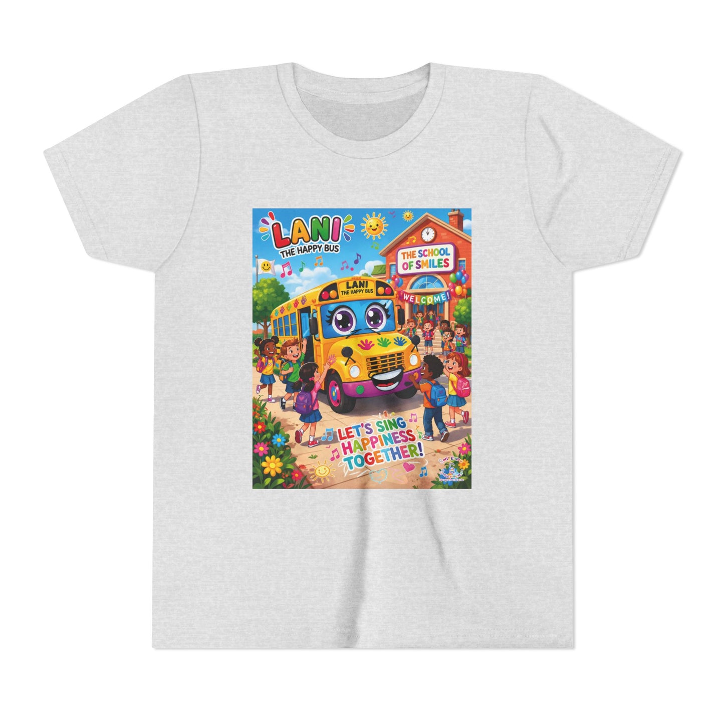 Lani™ Youth Short Sleeve Tee – "Let's Sing Happiness Together!" Graphic