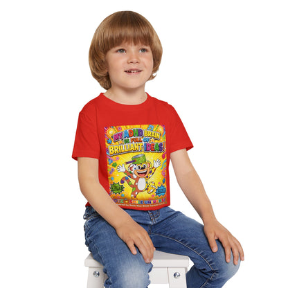 Potz™ Heavy Cotton™ Toddler T-Shirt – "My ADHD Brain is Full of Brilliant Ideas!" Graphic Tee | Smile Universe Collection