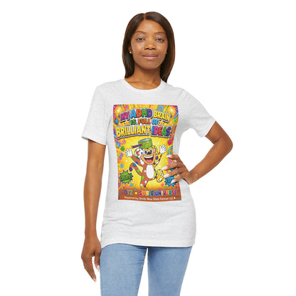 Potz™ Unisex Jersey Short Sleeve Tee – "My ADHD Brain is Full of Brilliant Ideas!" Graphic Tee | Smile Universe Collection