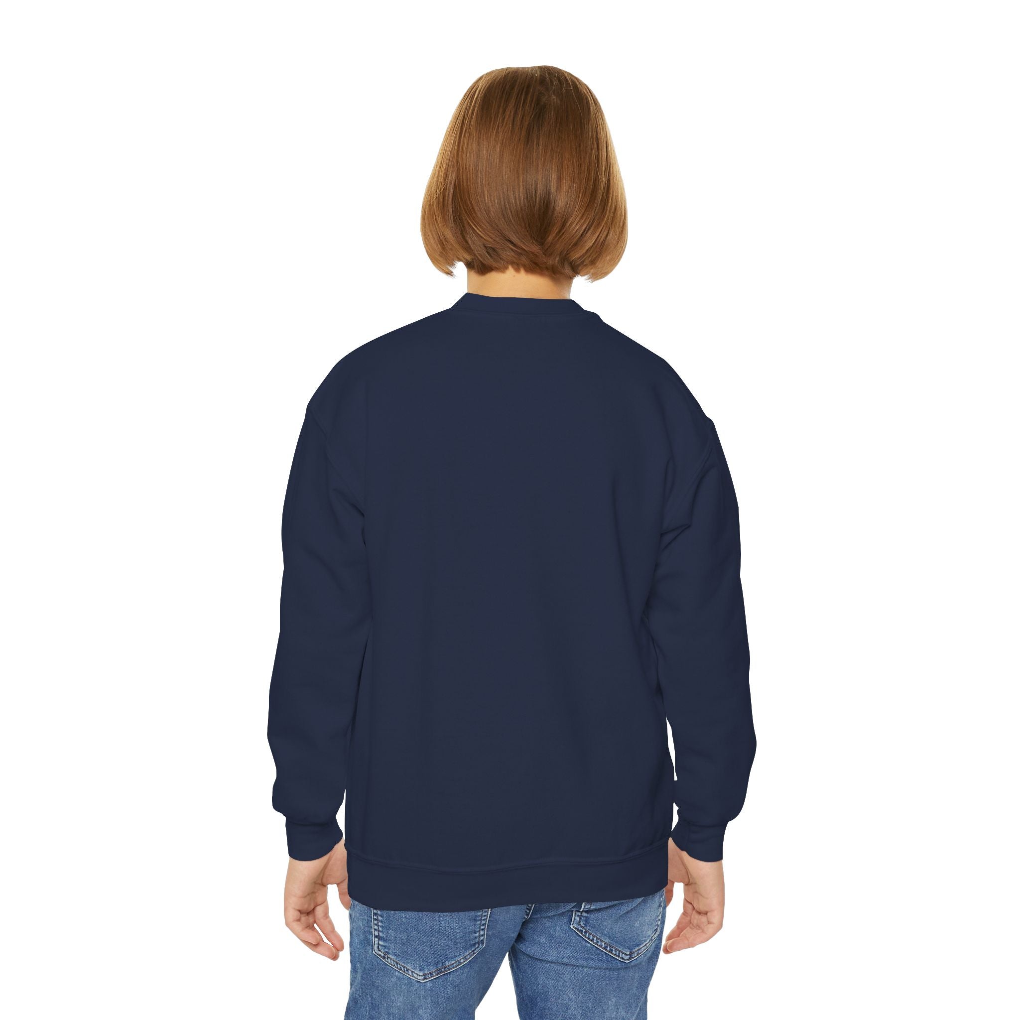 TuBz™ "Being Smart Iz Kool" Youth Crewneck Sweatshirt – Character Dress-Up Graphic Sweatshirt | Smile Universe TuBz4Kidz Collection