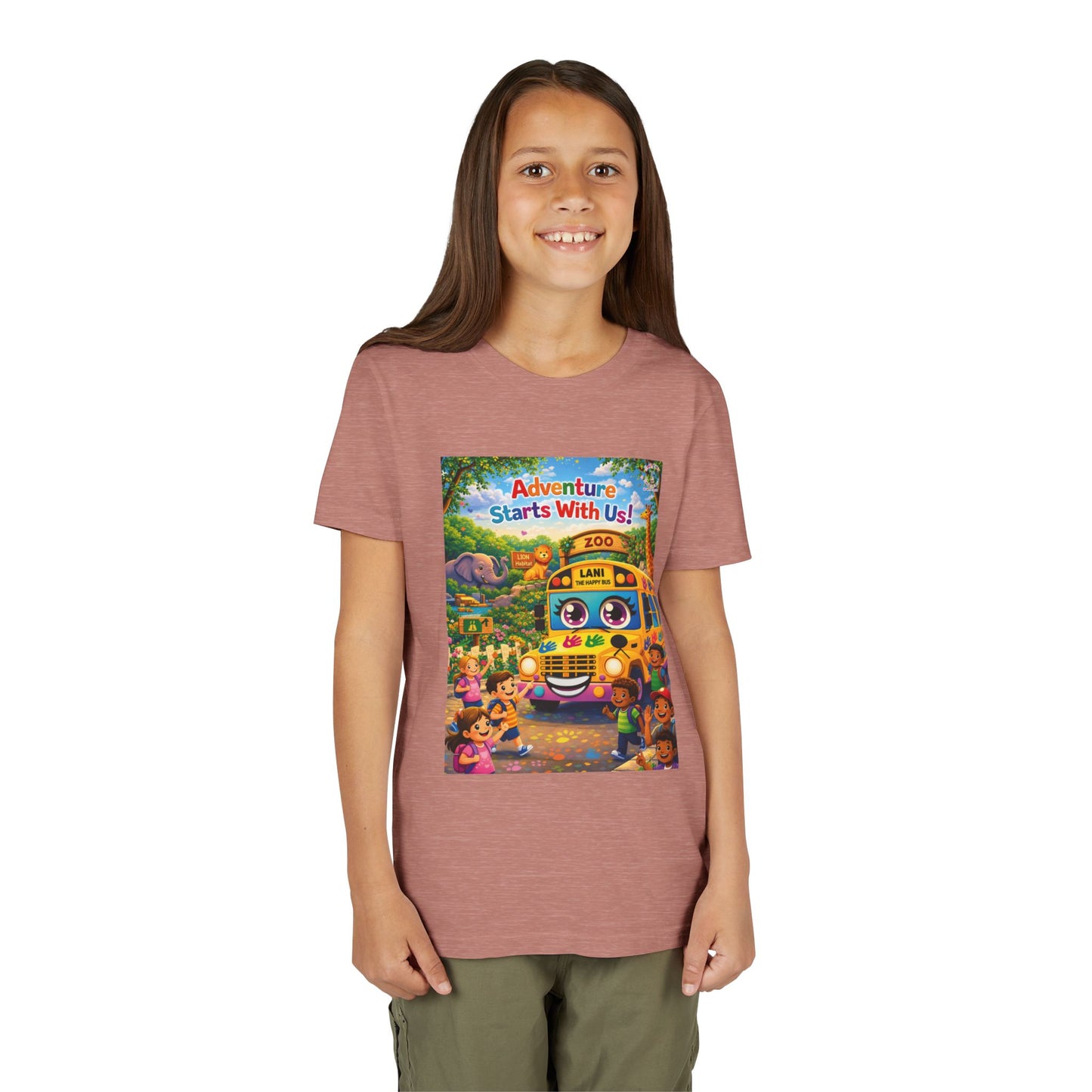 Lani™ Youth Short Sleeve Tee – "Adventure Starts With Us!" Graphic