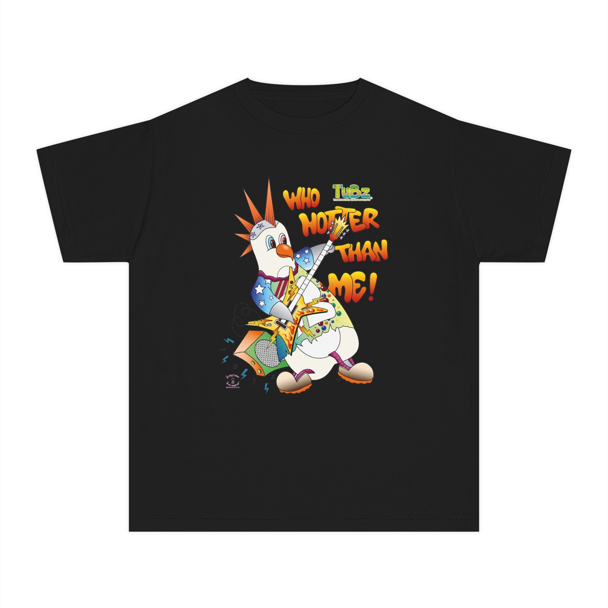 TuBz™ Rockstar Kids T-Shirt - "Who Hotter Than Me!" Graphic Tee | Smile Universe TuBz4Kidz Collection