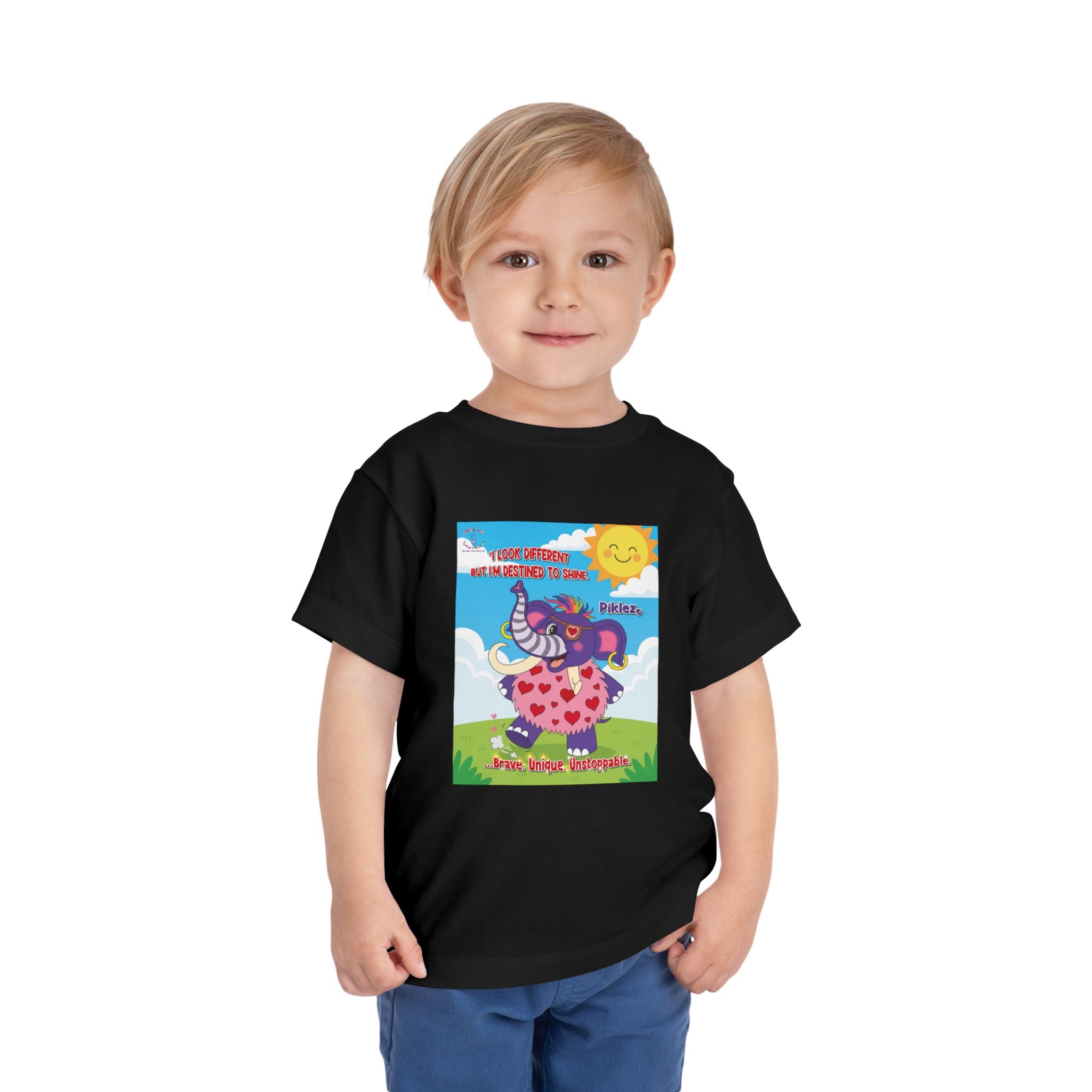 Piklez™ Toddler Tee – “Destined to Shine” Graphic Shirt | Smile Universe Collection