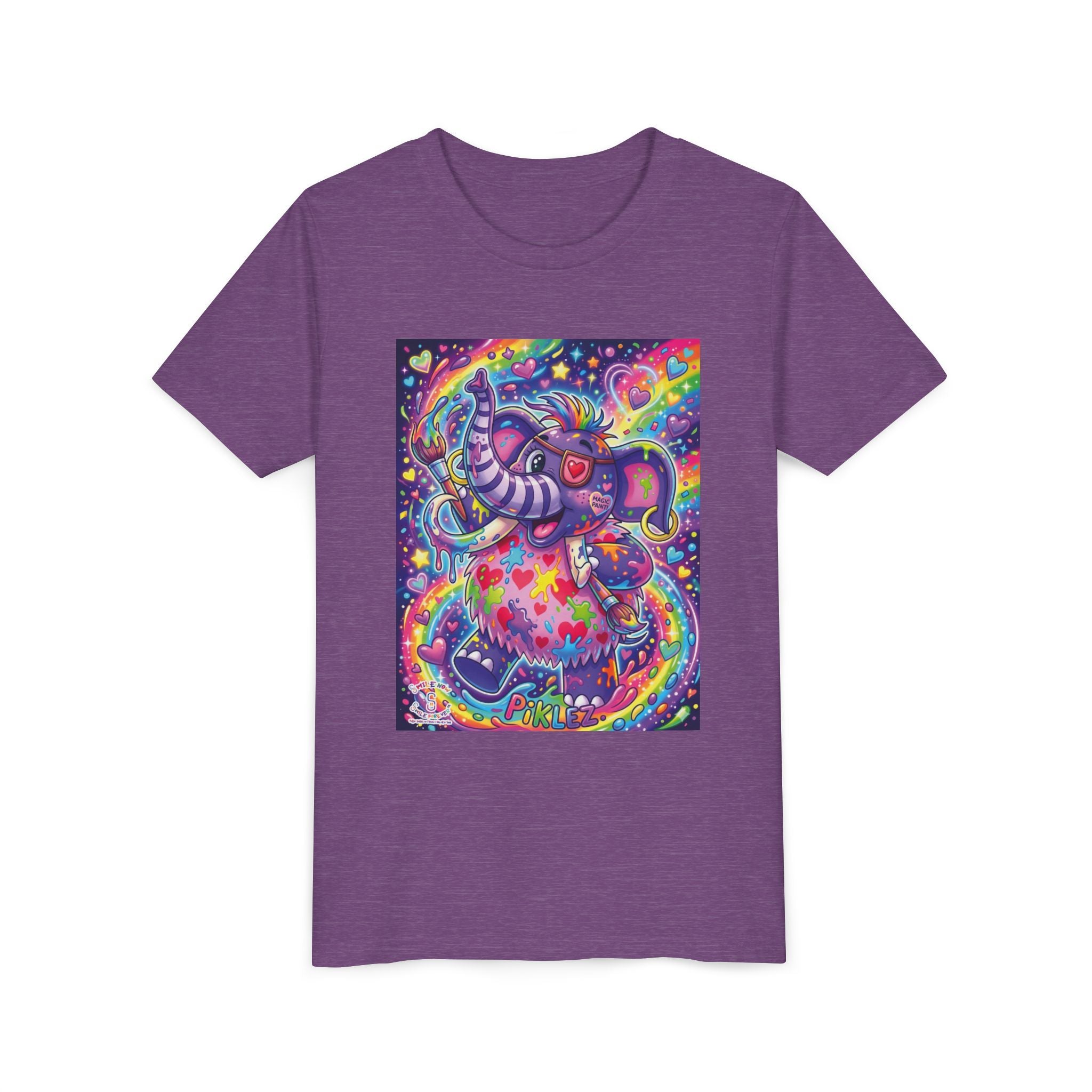 Piklez™ Youth Short Sleeve Tee – "Magic Paint!" Graphic Shirt | Smile Universe Collection