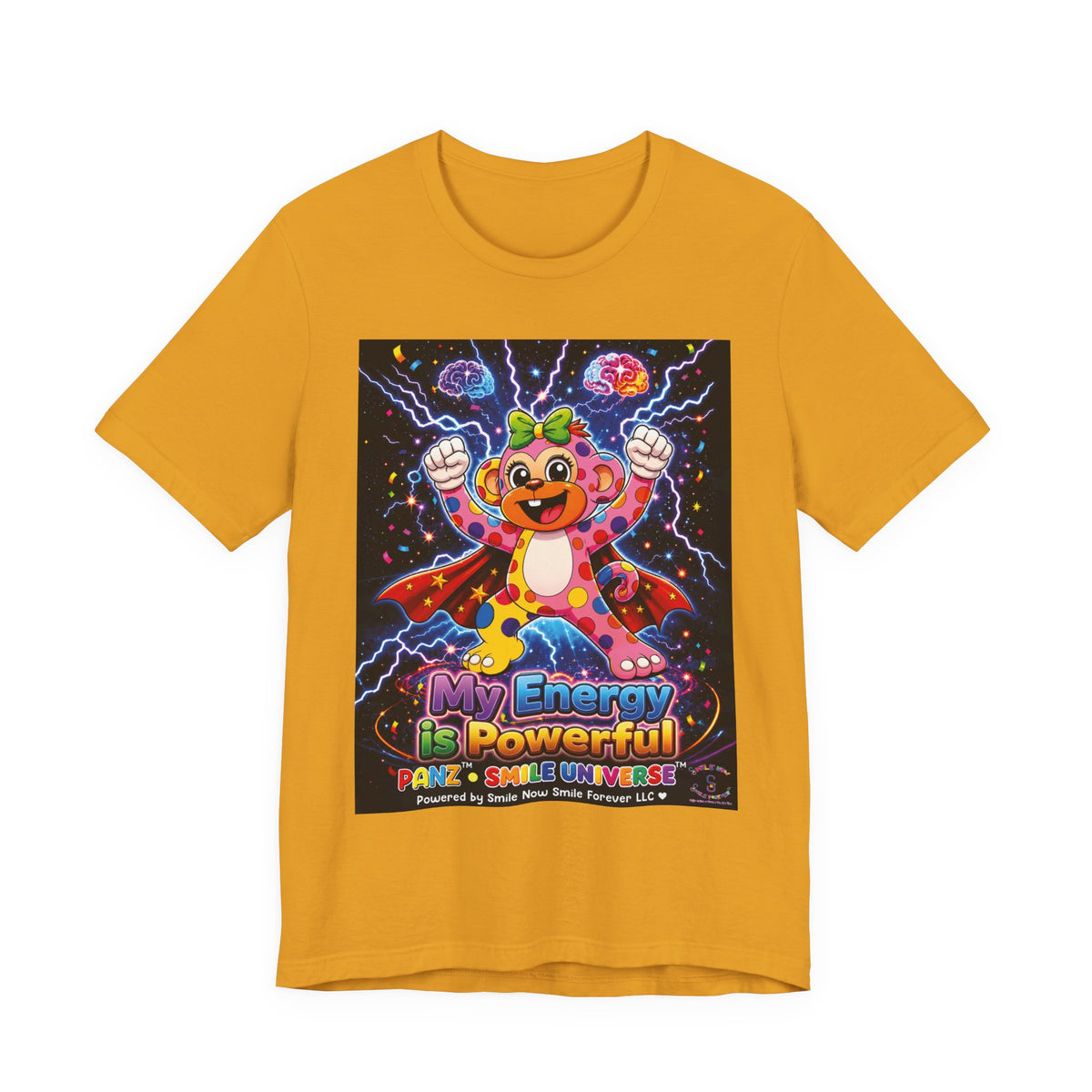 Panz™ Unisex Jersey Short Sleeve Tee For Adult– "My Energy is Powerful" Graphic Tee | Smile Universe Collection