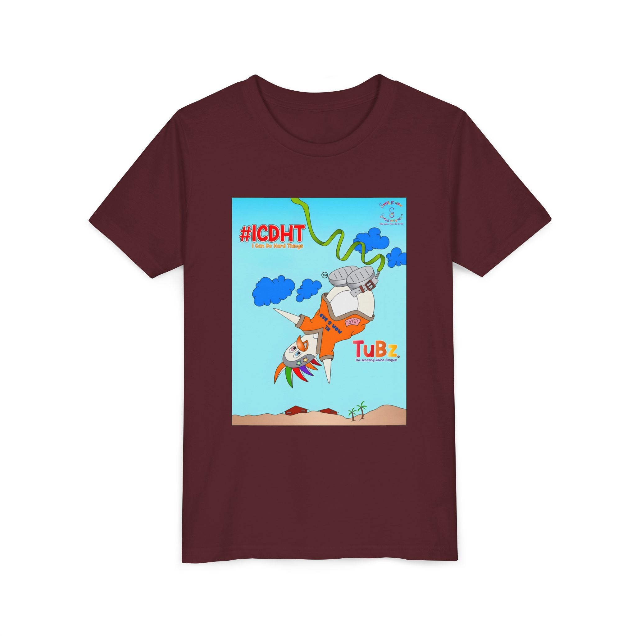 TuBz™ "I Can Do Hard Things" Youth T-Shirt - Motivational Kids Graphic Tee
