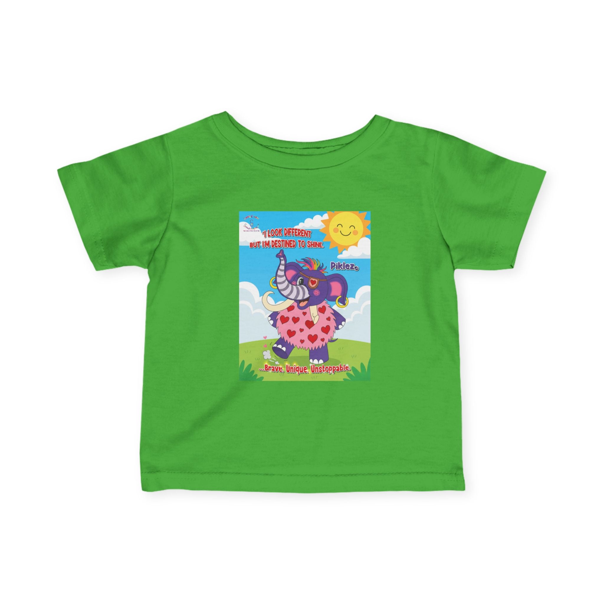 Piklez™ Infant Fine Jersey Tee – “Destined to Shine” Baby Shirt | Smile Universe Piklez Collection