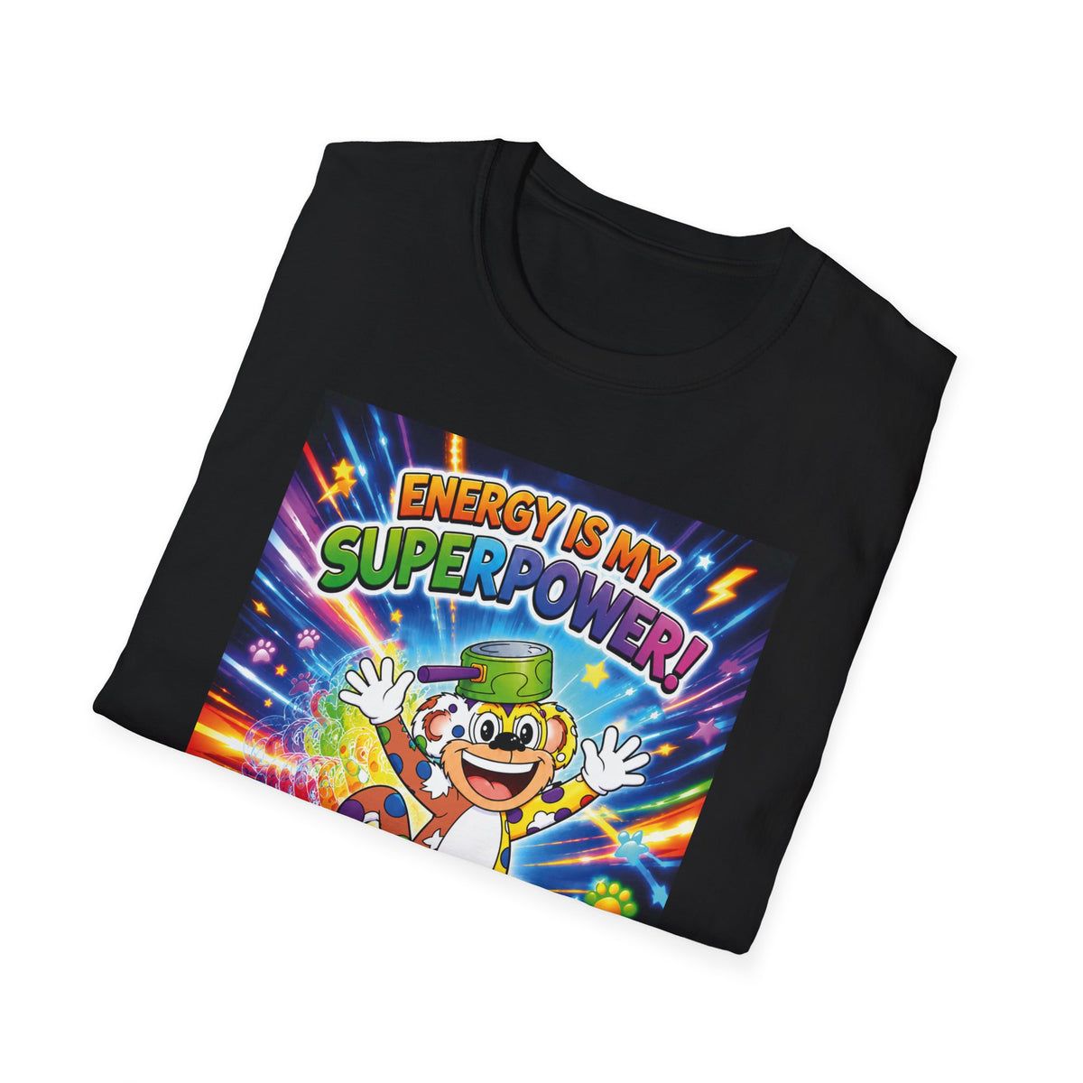 Potz™ Unisex Softstyle T-Shirt – "Energy is My Superpower!" Graphic Tee | Smile Universe Collection