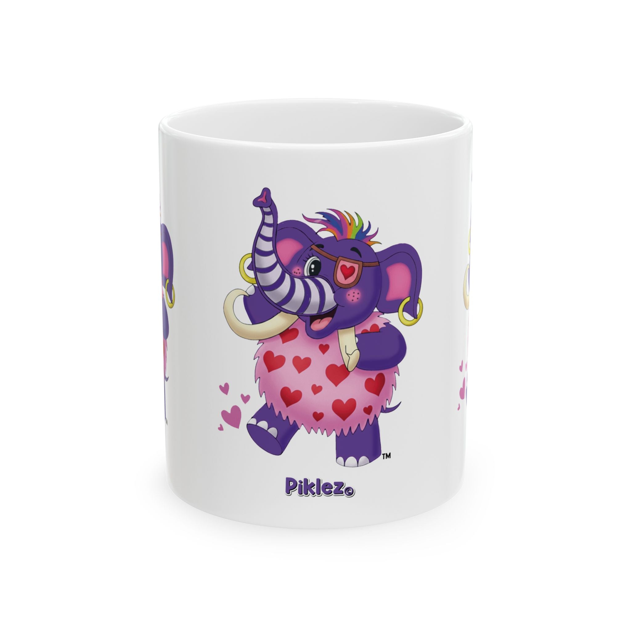 Piklez™ Ceramic Mug (11oz & 15oz) – "Full of Love!" Graphic | Smile Universe Collection
