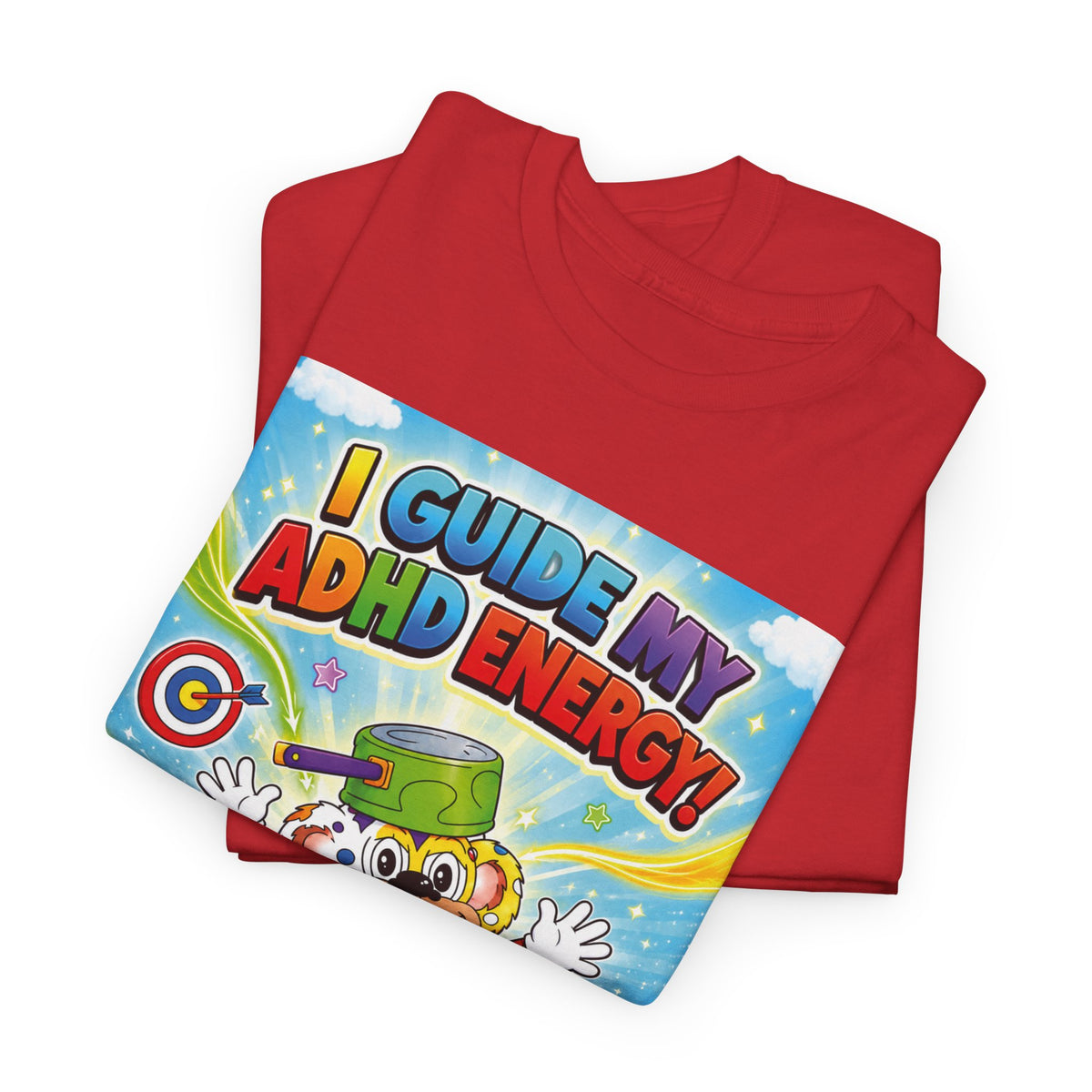 Potz™ Unisex Heavy Cotton™ Tee – "I Guide My ADHD Energy!" Graphic Tee | Smile Universe Collection