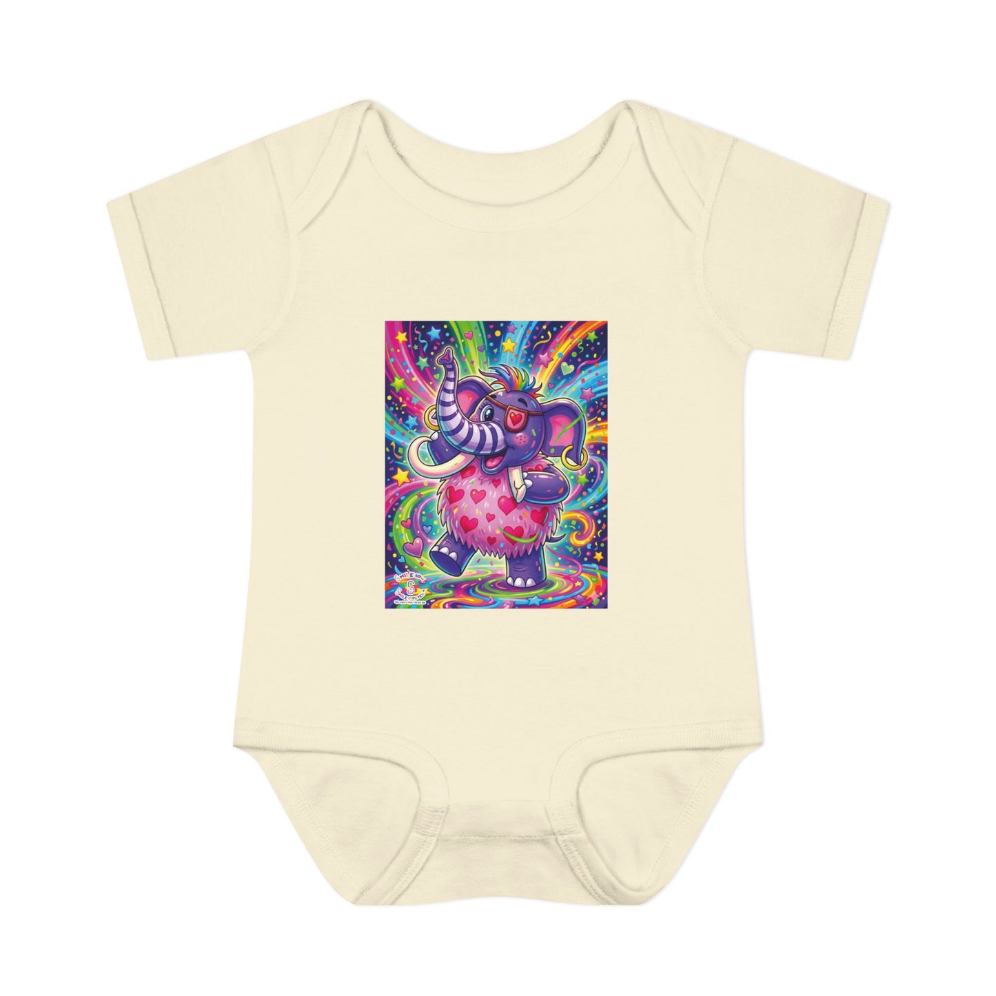 Piklez™ Infant Baby Rib Bodysuit – "Born to Celebrate!" Graphic | Smile Universe Collection
