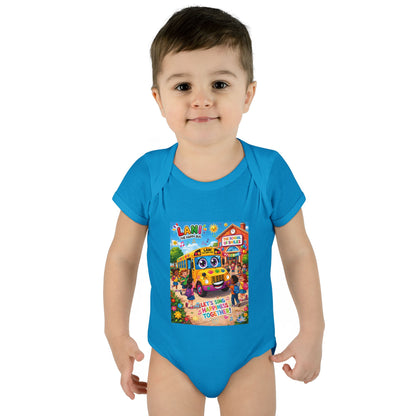 Lani™ Infant Baby Rib Bodysuit – "Let's Sing Happiness Together!" Graphic