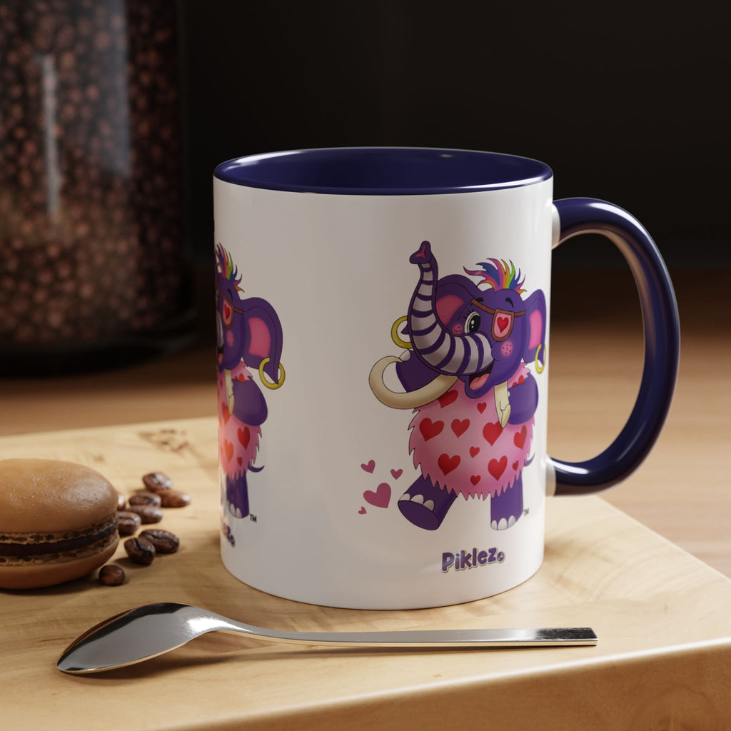 Piklez™ Accent Coffee Mug (11oz & 15oz) – "Full of Love!" Graphic | Smile Universe Collection