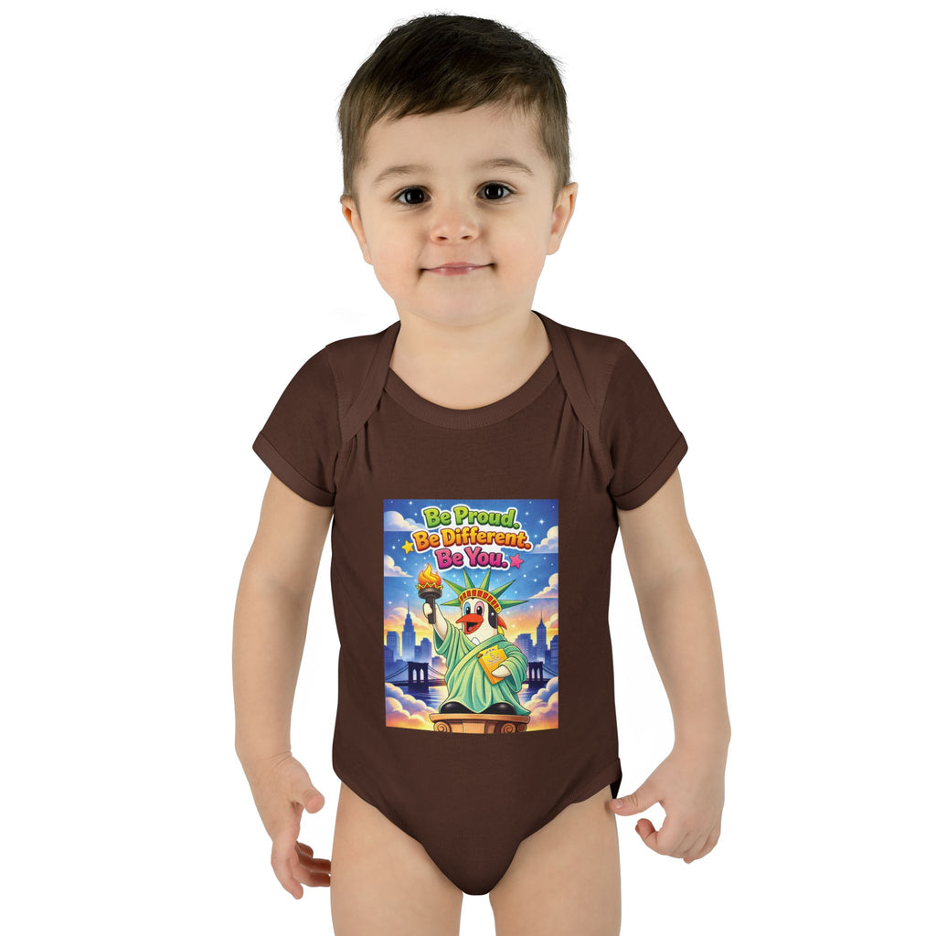 TuBz™ "Be Proud. Be Different. Be You." Infant Bodysuit - Inspirational Baby Onesie