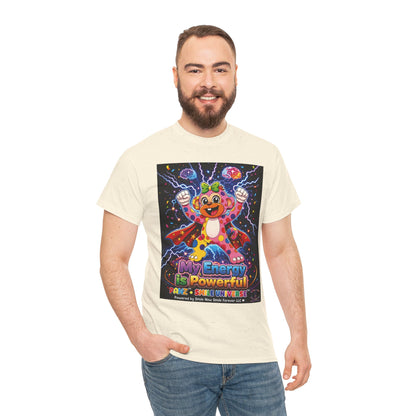 Panz™ Unisex Heavy Cotton™ Tee For Adult – "My Energy is Powerful" Graphic Tee | Smile Universe Collection