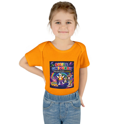 Smile Universe™ Infant Baby Rib Bodysuit – "Where Being Different is CELEBRATED!" Graphic