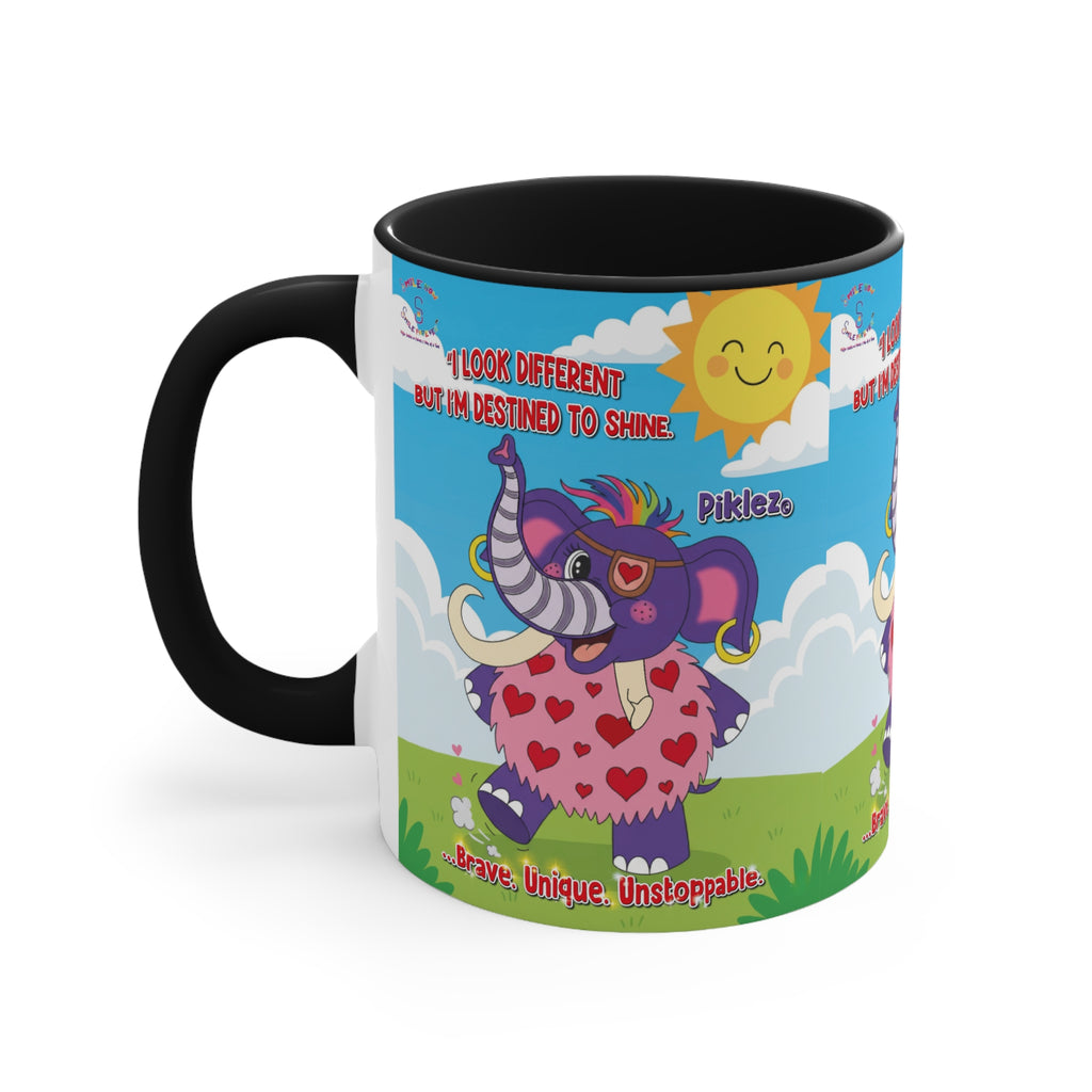 Piklez™ Accent Mug – “Destined to Shine” Colorful Coffee Cup | Smile Universe Collection