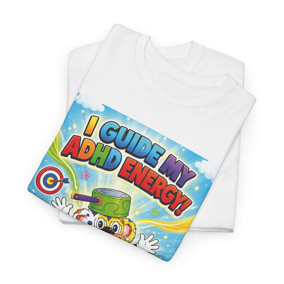 Potz™ Unisex Heavy Cotton™ Tee – "I Guide My ADHD Energy!" Graphic Tee | Smile Universe Collection