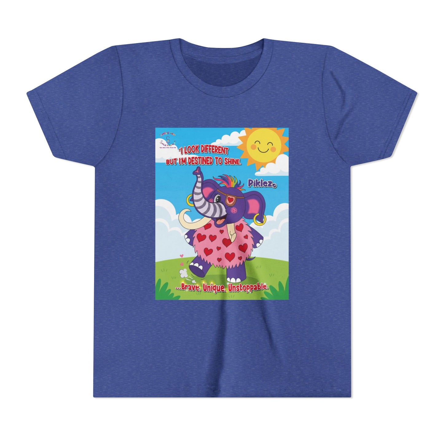 Piklez™ Kids T-Shirt Youth Tee – “Destined to Shine” Graphic Tee | Smile Universe Collection